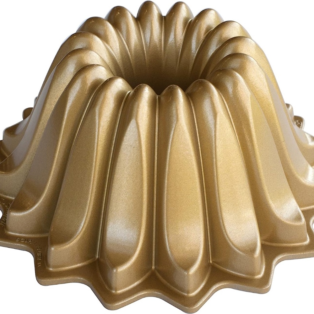 Nordic Ware Lotus Bundt Pan Gold, 5 Cup Capacity